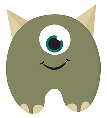 Image showing Monster with blue eyes vector or color illustration