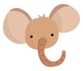 Image showing Brown color elephant Calf vector or color illustration