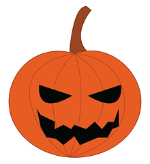 Image showing Jack o lantern pumpkin decoration vector or color illustration