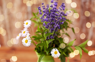 Image showing close up of bunch of herbs and flowers