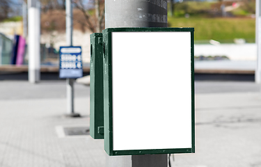 Image showing empty billboard on waste container in tallinn city