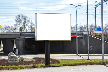 Image showing empty billboard in tallinn city, estonia