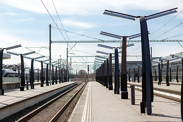 Image showing empty railway station in tallinn city, estonia