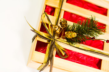 Image showing wooden gift box