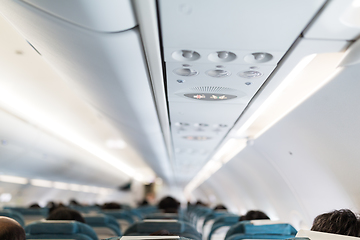 Image showing Modern interior of aircraft