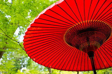 Image showing Japanese red umbrella