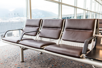 Image showing Empty airport terminal waiting area