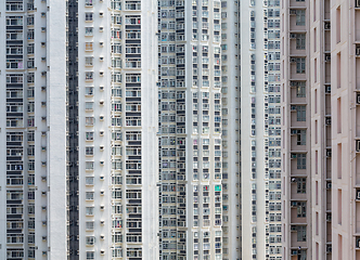 Image showing Facade of building in hong Kong