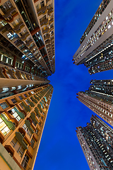 Image showing Apartment building at night