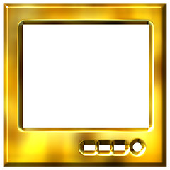 Image showing 3D Golden TV