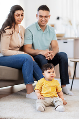 Image showing happy family with child at home