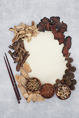 Image showing Chinese Alternative Herbal Plant Medicine Herbs and Spice