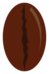 Image showing A coffee bean vector or color illustration