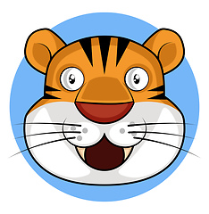 Image showing Happy cartoon tiger vector illustration on white background