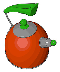 Image showing A teapot object vector or color illustration