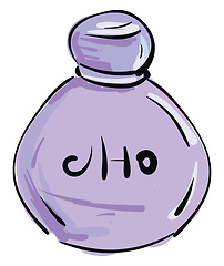 Image showing Violet parfume bottle vector illustration on white background 