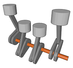 Image showing Mechanical part vector or color illustration
