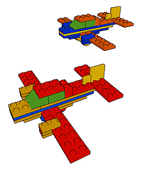 Image showing Skill development with toys vector or color illustration