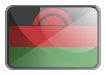 Image showing Vector illustration of Malawi flag on white background.