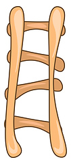 Image showing A wooden climbing ladder vector or color illustration