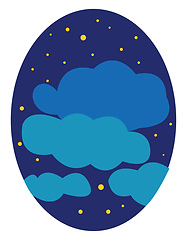 Image showing Clouds on a nights sky 