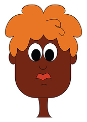 Image showing A confused dark blonde vector or color illustration