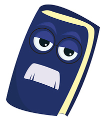 Image showing Emoji of a sad old book vector or color illustration