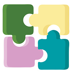 Image showing Puzzle illustration vector on white background 