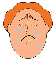 Image showing Kid crying vector illustration