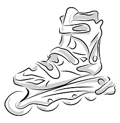 Image showing Roler skate illustration vector on white background 