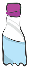 Image showing An unusual design of a cartoon bottle filled with water vector o