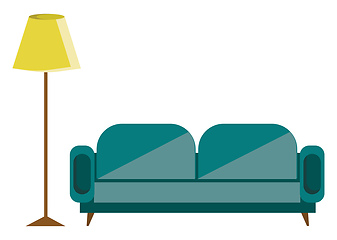 Image showing Interior of a living room vector or color illustration
