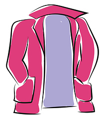 Image showing Clipart of a showcase rose-colored jacket vector or color illust