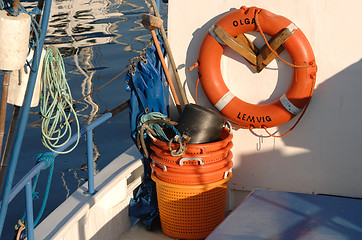 Image showing Aboard a fishing boat