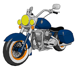 Image showing A bicycle Motorcycle vector or color illustration