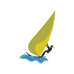 Image showing Sailing illustration vector on white background 