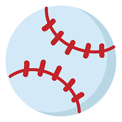 Image showing Baseball equipment ball with stitches illustration color vector 