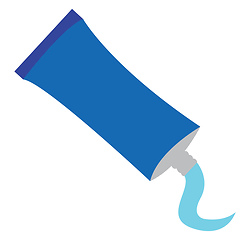 Image showing A blue colored-tooth paste to brush the teeth vector color drawi