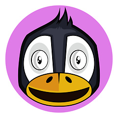 Image showing Happy cartoon penguin vector illustration on white background