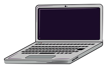 Image showing A laptop computer vector or color illustration