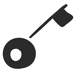 Image showing Key icon/Black key vector or color illustration