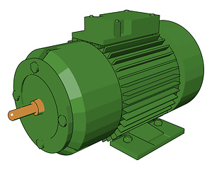 Image showing Electric motor Machine vector or color illustration