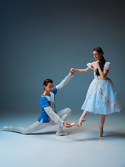 Image showing Young and graceful ballet dancers as Cinderella fairytail characters.