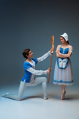 Image showing Young and graceful ballet dancers as Cinderella fairytail characters.