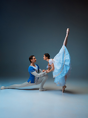 Image showing Young and graceful ballet dancers as Cinderella fairytail characters.