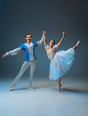 Image showing Young and graceful ballet dancers as Cinderella fairytail characters.