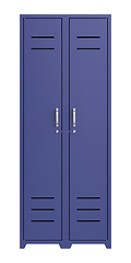 Image showing Blue metal lockers