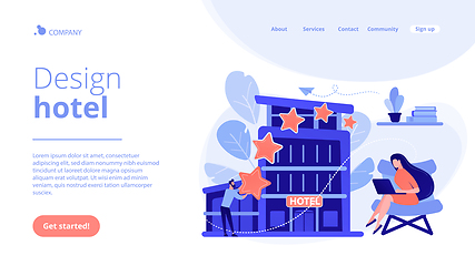 Image showing Design hotel concept landing page.