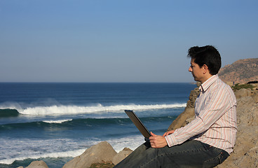 Image showing Working on the nature
