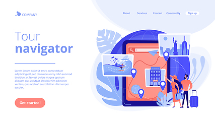 Image showing Tour navigator concept landing page